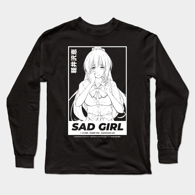 Karuizawa Kei Sad Girl Long Sleeve T-Shirt by Waifuku Merch